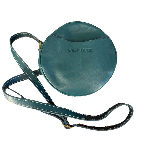 Portland Leather Handbags - Portland Leather Small Green Circle Crossbody 💚